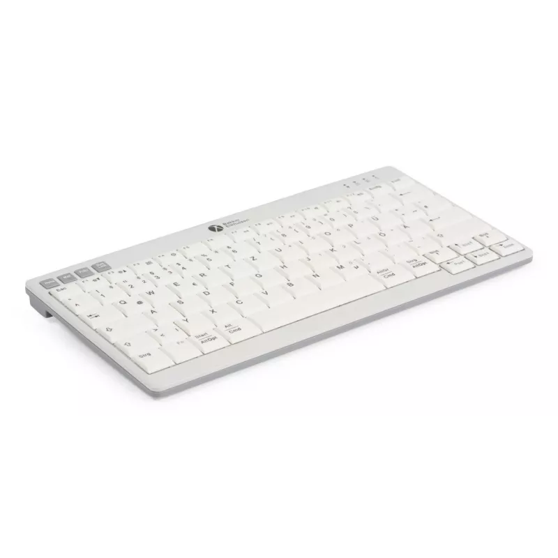 BakkerElkhuizen UltraBoard 950 V2 Wireless DE Qwertz, Tenkeyless (80 - 87%), vadu un bezvadu, USB + Bluetooth, šķērveida taustiņu slēdzis, QWERTZ, tumši pelēka, gaiši pelēka