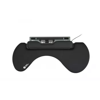 BakkerElkhuizen ErgoSlider+ Underarm Support Asymmetrical, Melns, Dark pelēka, dzeltena, Chipboard, Plastic, Polyurethane (PU), Steel, Clamp attachment, Taiwan, 310 mm, 665 mm