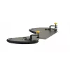 BakkerElkhuizen ErgoSlider+ Underarm Support Asymmetrical, Melns, Dark pelēka, dzeltena, Chipboard, Plastic, Polyurethane (PU), Steel, Clamp attachment, Taiwan, 310 mm, 665 mm