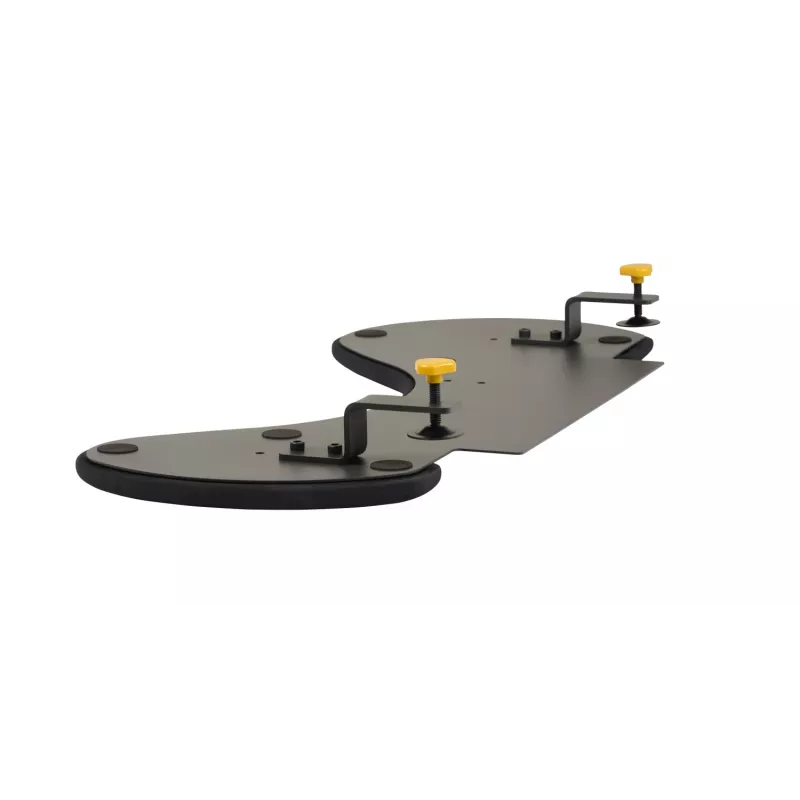 BakkerElkhuizen ErgoSlider+ Underarm Support Asymmetrical, Melns, Dark pelēka, dzeltena, Chipboard, Plastic, Polyurethane (PU), Steel, Clamp attachment, Taiwan, 310 mm, 665 mm