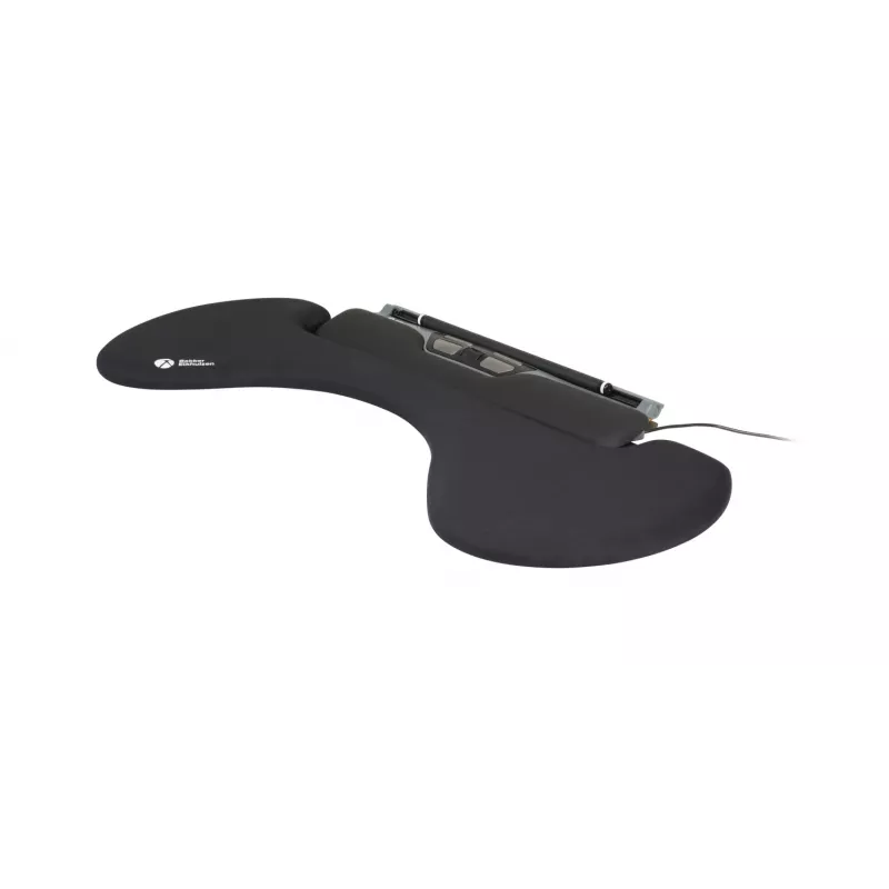 BakkerElkhuizen ErgoSlider+ Underarm Support Asymmetrical, Melns, Dark pelēka, dzeltena, Chipboard, Plastic, Polyurethane (PU), Steel, Clamp attachment, Taiwan, 310 mm, 665 mm
