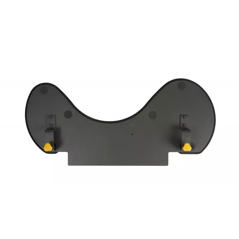 BakkerElkhuizen ErgoSlider+ Underarm Support Asymmetrical, Melns, Dark pelēka, dzeltena, Chipboard, Plastic, Polyurethane (PU), Steel, Clamp attachment, Taiwan, 310 mm, 665 mm