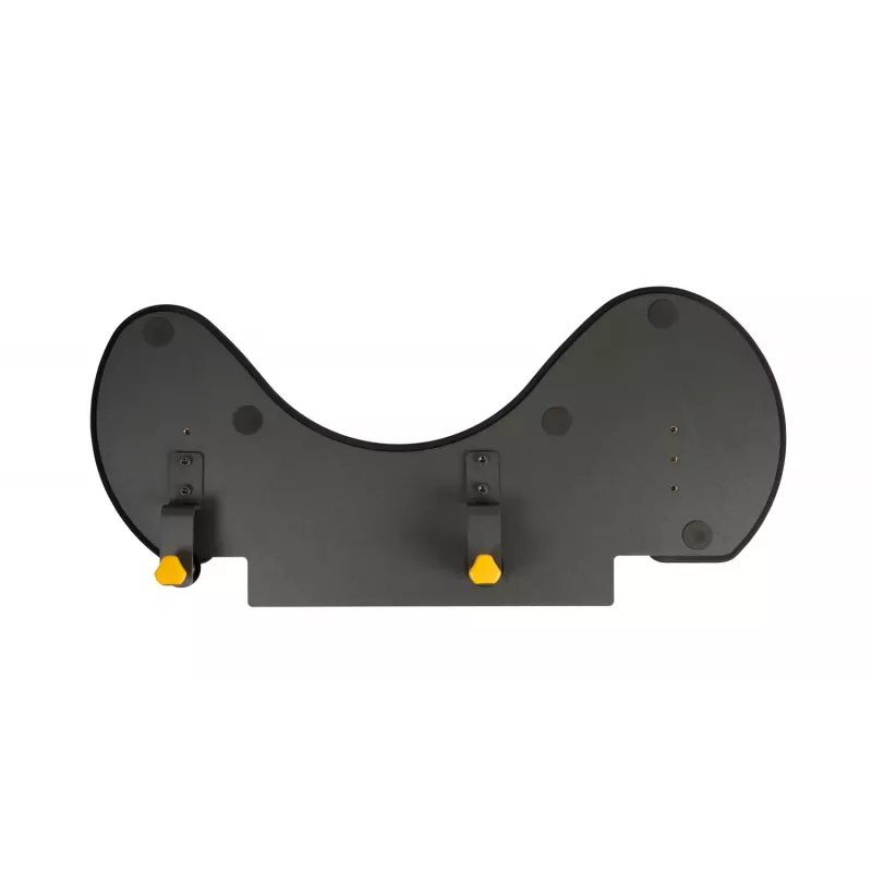 BakkerElkhuizen ErgoSlider+ Underarm Support Asymmetrical, Melns, Dark pelēka, dzeltena, Chipboard, Plastic, Polyurethane (PU), Steel, Clamp attachment, Taiwan, 310 mm, 665 mm