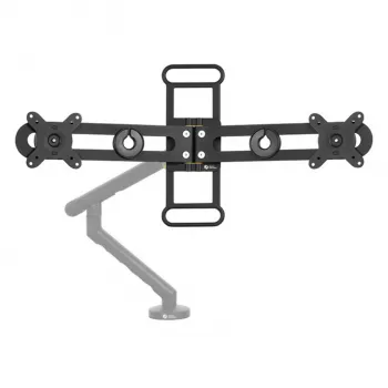 BakkerElkhuizen BE Universal Crossbar, 8 kg, 43.2 cm (17 collas), 88.9 cm (35 collas), 100 x 100 mm, augstuma regulēšana, melns