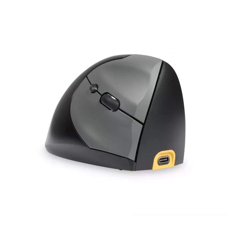 BakkerElkhuizen Handshake pele Right, labās rokas, vertikālais dizains, optiskā, RF bezvadu + Bluetooth + USB C tips, 6400 DPI, melna, pelēka