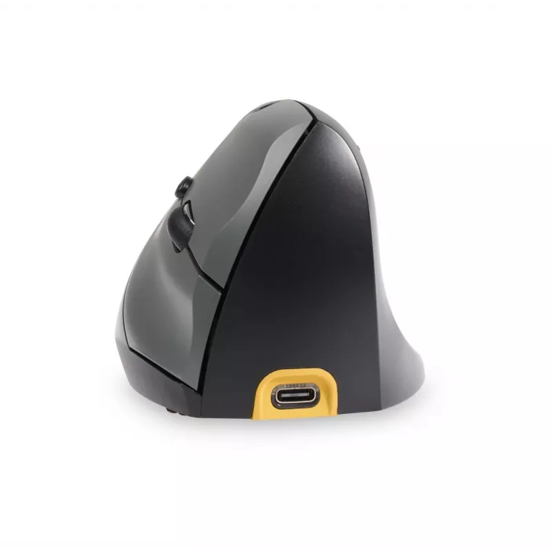 BakkerElkhuizen Handshake pele Right, labās rokas, vertikālais dizains, optiskā, RF bezvadu + Bluetooth + USB C tips, 6400 DPI, melna, pelēka