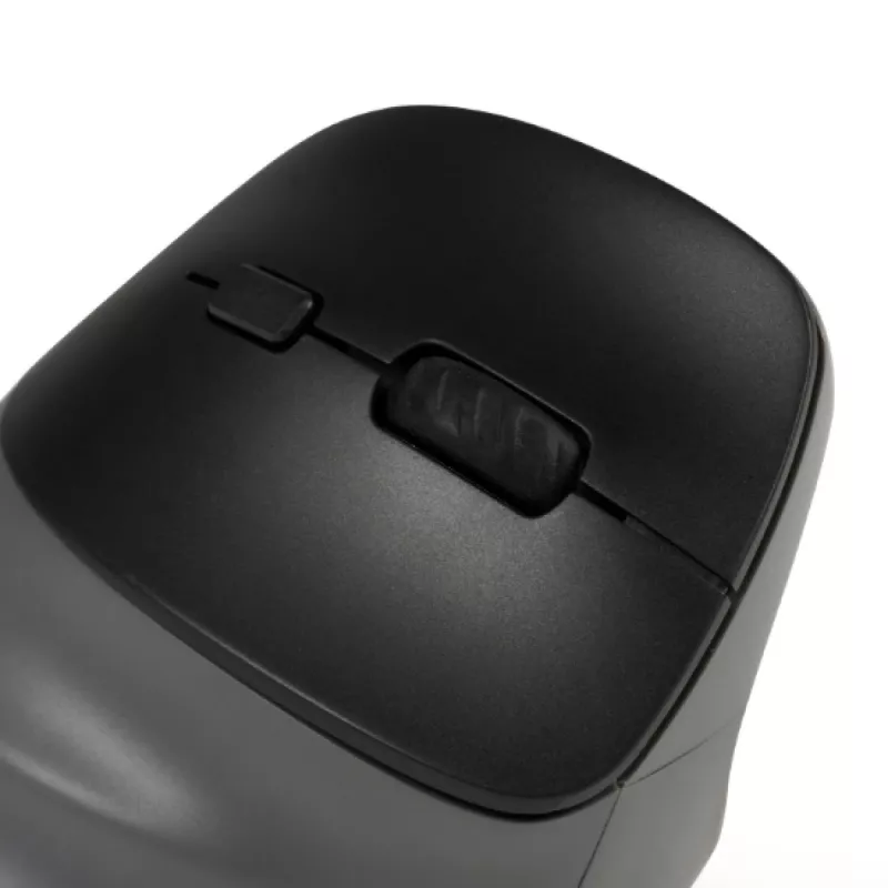BakkerElkhuizen PRF Pro pele Labroku, Labā roka, Vertikāls dizains, Optiska, RF Bezvadu + Bluetooth + USB Type-C, 2400 DPI, Melna, Pelēka
