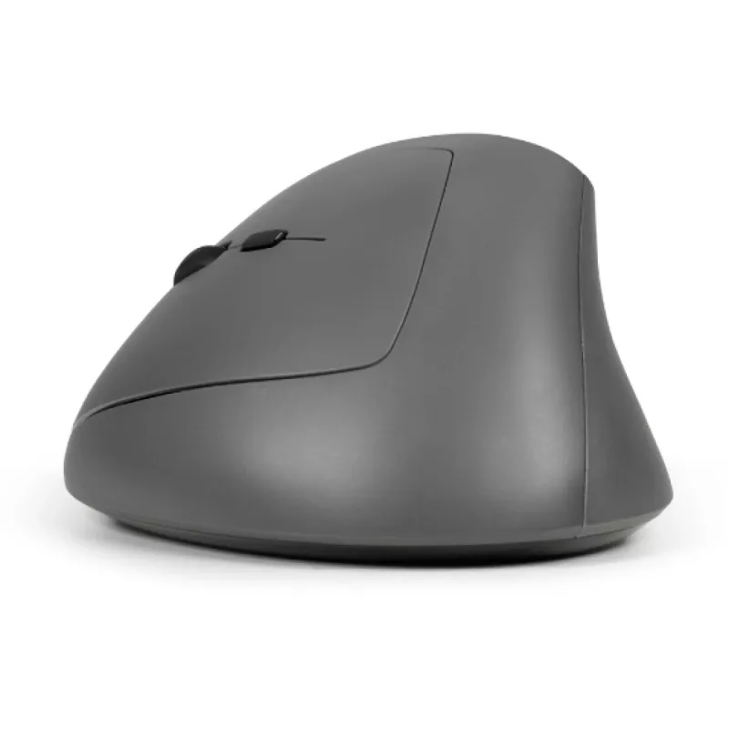 BakkerElkhuizen MidWay pele kreisā, kreisās rokas, vertikāls dizains, optiskā, RF bezvadu + Bluetooth + USB Type-C, 2400 DPI, pelēka, melna