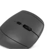 BakkerElkhuizen MidWay pele ar labo roku, labročiem, vertikāls dizains, optiskā, RF bezvadu + Bluetooth + USB Type-C, 2400 DPI, pelēka, melna