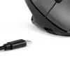 BakkerElkhuizen MidWay pele ar labo roku, labročiem, vertikāls dizains, optiskā, RF bezvadu + Bluetooth + USB Type-C, 2400 DPI, pelēka, melna