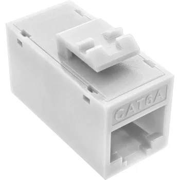 InLine Keystone RJ45 ligzda/kontaktligzda, neekranēta, Cat.6A, 8 gab. iepakojumā, balta