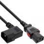 InLine 16931A strāvas kabelis Melns 1 m IEC C13 IEC C14