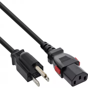 InLine 16951U strāvas kabelis Melna 1 m IEC C13 NEMA 5-15P
