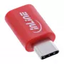 Kabeļa dzimuma pārveidotājs InLine 31650 — USB-C uz USB-C, sarkans, 0,003 kg