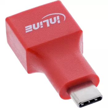 savienotāju adapteris InLine 31651 USB-C uz USB-A, USB 2.0, sarkans