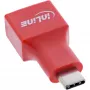 savienotāju adapteris InLine 31651 USB-C uz USB-A, USB 2.0, sarkans