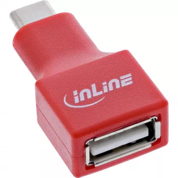 savienotāju adapteris InLine 31651 USB-C uz USB-A, USB 2.0, sarkans