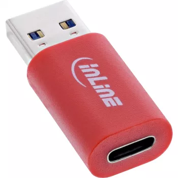 InLine 31652 kabeļa dzimumu pārveidotājs USB-A USB-C sarkans