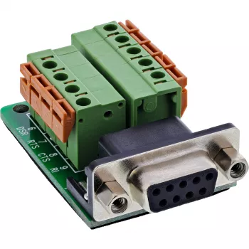 InLine 92501A vadu savienotājs Spaiļu bloks / D-Sub 9 Melna, Zaļa