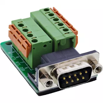 InLine 92501B vadu savienotāja spaiļu bloks / D-Sub 9 Melns, Zaļš