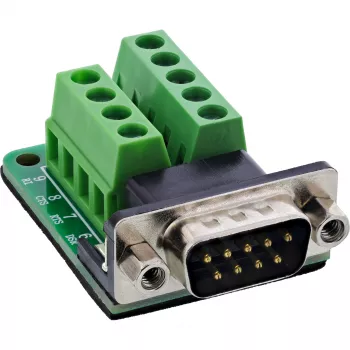 InLine 92501F vadu savienotājs Spaiļu bloks / D-Sub 9 Melns, Zaļš