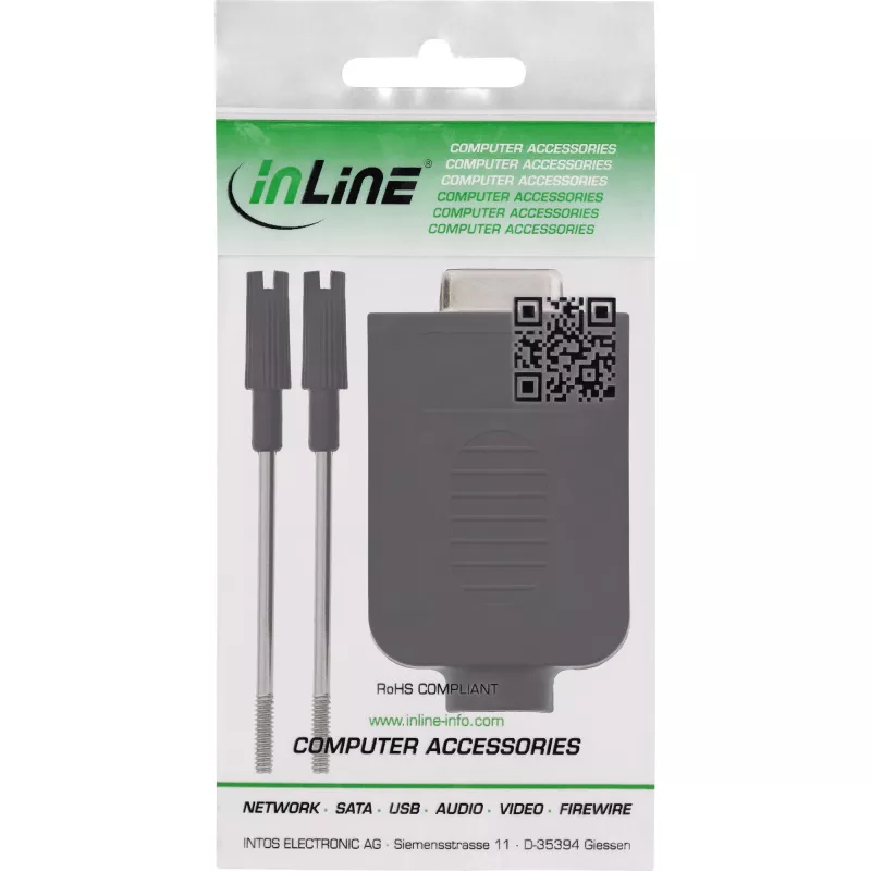 InLine 92501G vadu savienotājs Spaiļu bloks / D-Sub 9 Melns