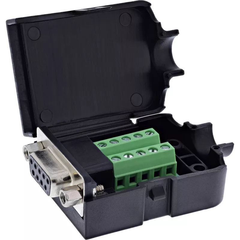 InLine 92501H vadu savienotājs Spaiļu bloks / D-Sub 9 Melns