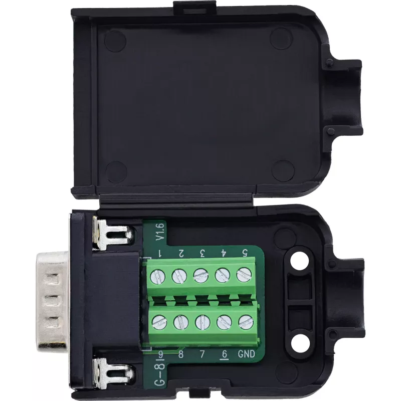 InLine 92501I vadu savienotājs Spaiļu bloks / D-Sub 9 Melns
