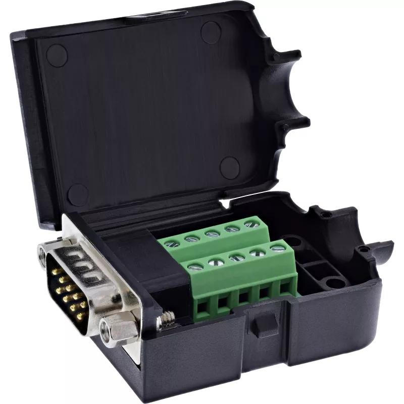 InLine 92501J vadu savienotājs Spaiļu bloks / D-Sub 9 Melns