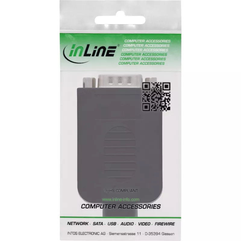 InLine 92501J vadu savienotājs Spaiļu bloks / D-Sub 9 Melns