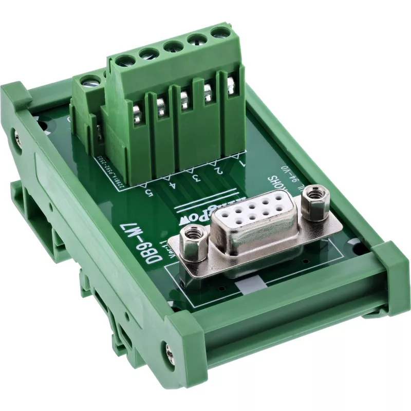 InLine 92501K vadu savienotājs, spaiļu bloks / D-Sub 9, zaļš