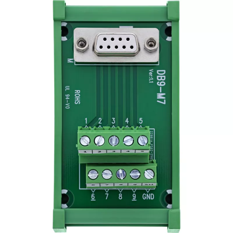 InLine 92501K vadu savienotājs, spaiļu bloks / D-Sub 9, zaļš