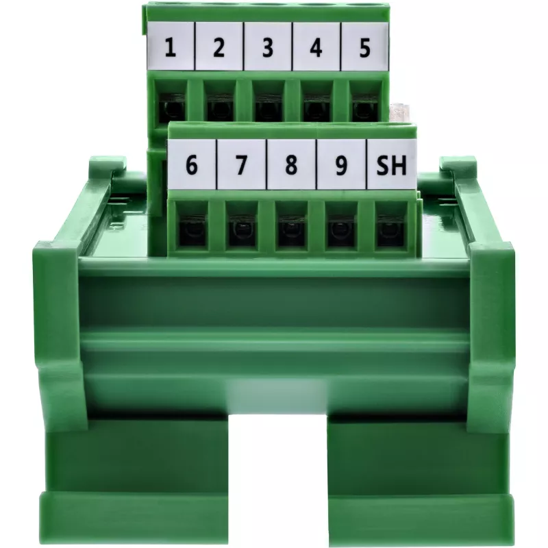 InLine 92501K vadu savienotājs, spaiļu bloks / D-Sub 9, zaļš