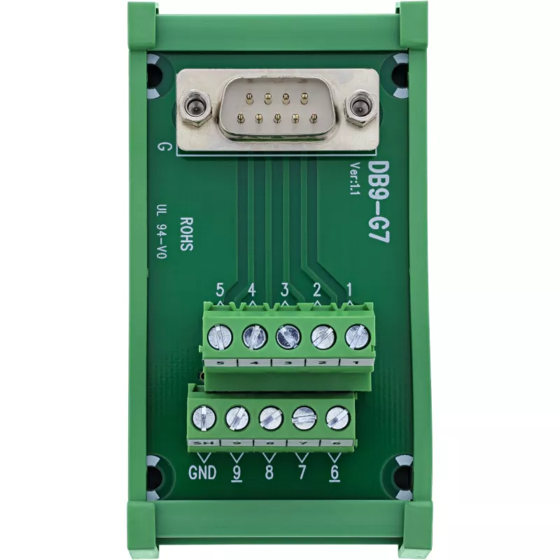 InLine 92501L vadu savienotājs, spaiļu bloks / D-Sub 9, zaļš