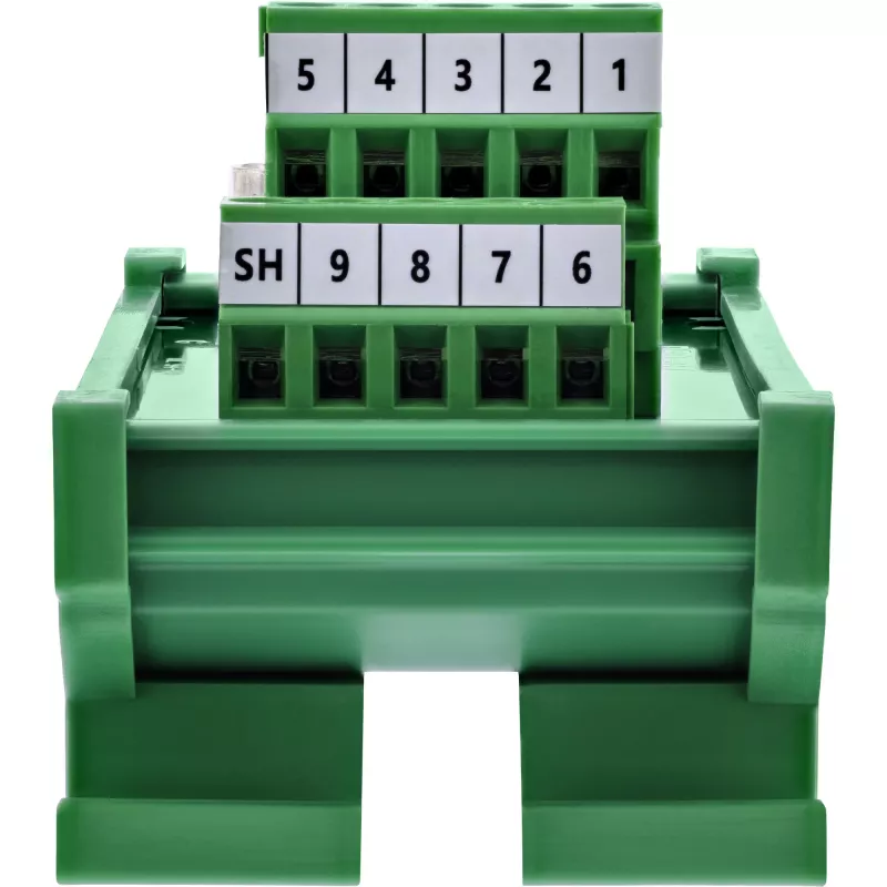 InLine 92501L vadu savienotājs, spaiļu bloks / D-Sub 9, zaļš