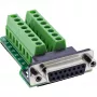InLine 92502A vadu savienotājs Spaiļu bloks / D-Sub 15 Melns, Zaļš