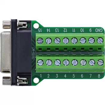 InLine 92502A vadu savienotājs Spaiļu bloks / D-Sub 15 Melns, Zaļš