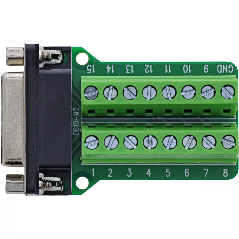 InLine 92502A vadu savienotājs Spaiļu bloks / D-Sub 15 Melns, Zaļš