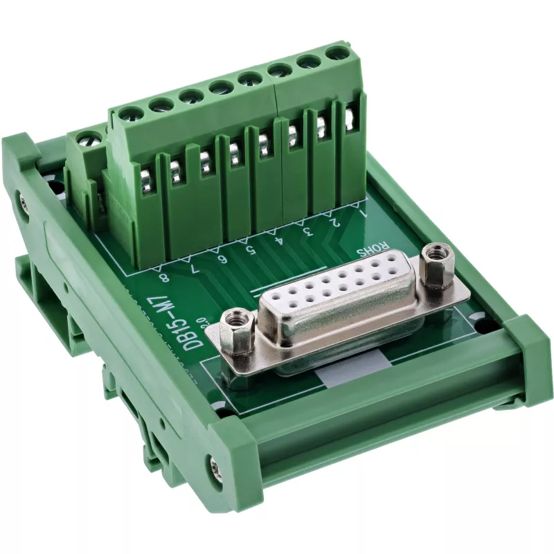 InLine 92502C vadu savienotājs Spaiļu bloks / D-Sub 15 Zaļš
