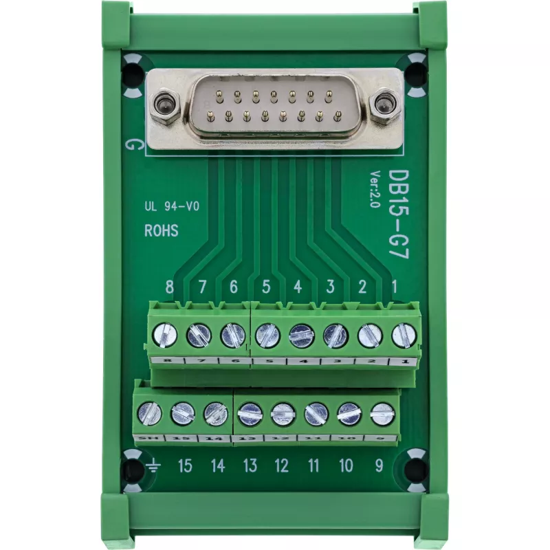 InLine 92502D vadu savienotājs Spaiļu bloks / D-Sub 15 zaļš