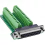 InLine 92502E wire connector Terminal block / D-Sub 25 zaļa