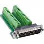InLine 92502F vadu savienotājs Spaiļu bloks / D-Sub 25 Zaļa
