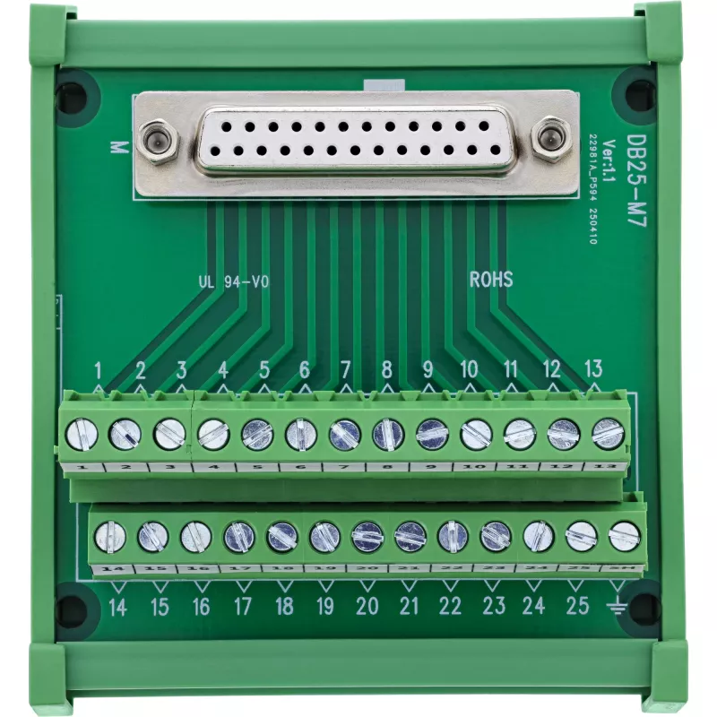 InLine 92502H vadu savienotājs Spaiļu bloks / D-Sub 25 Zaļš