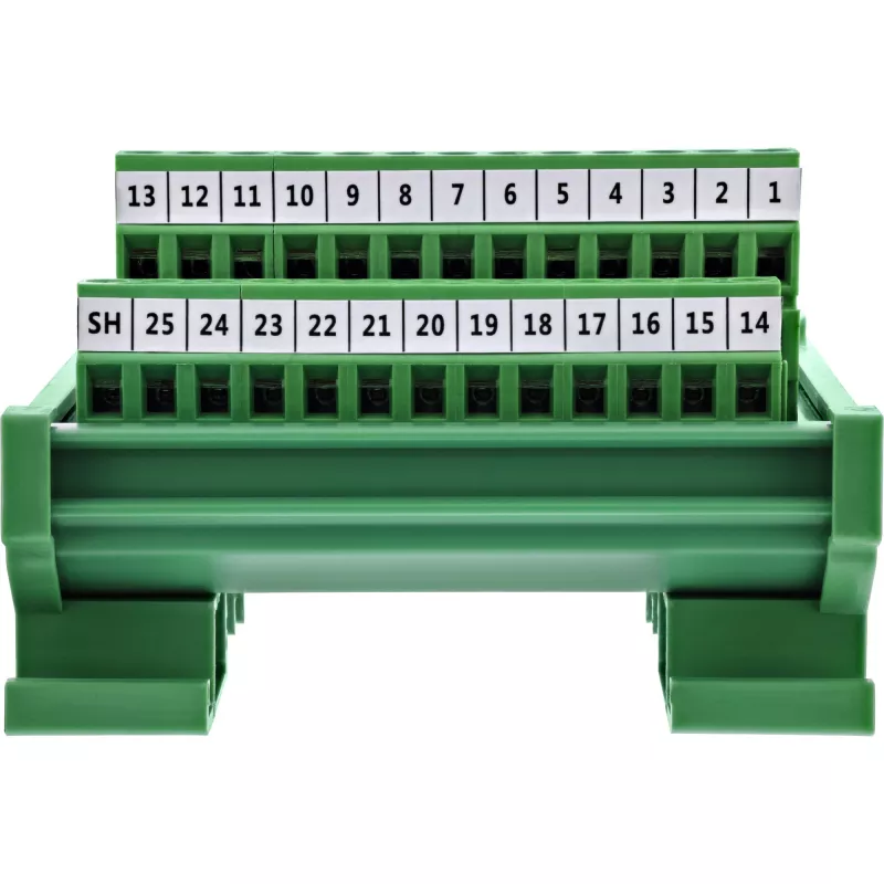 InLine 92502H vadu savienotājs Spaiļu bloks / D-Sub 25 Zaļš
