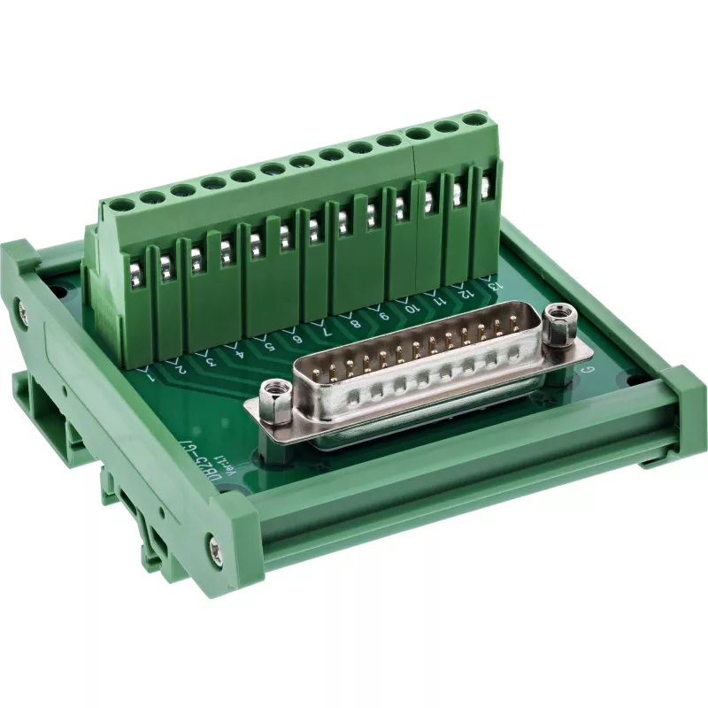 InLine 92502I stieples savienotājs Spaiļu bloks / D-Sub 25 Zaļš