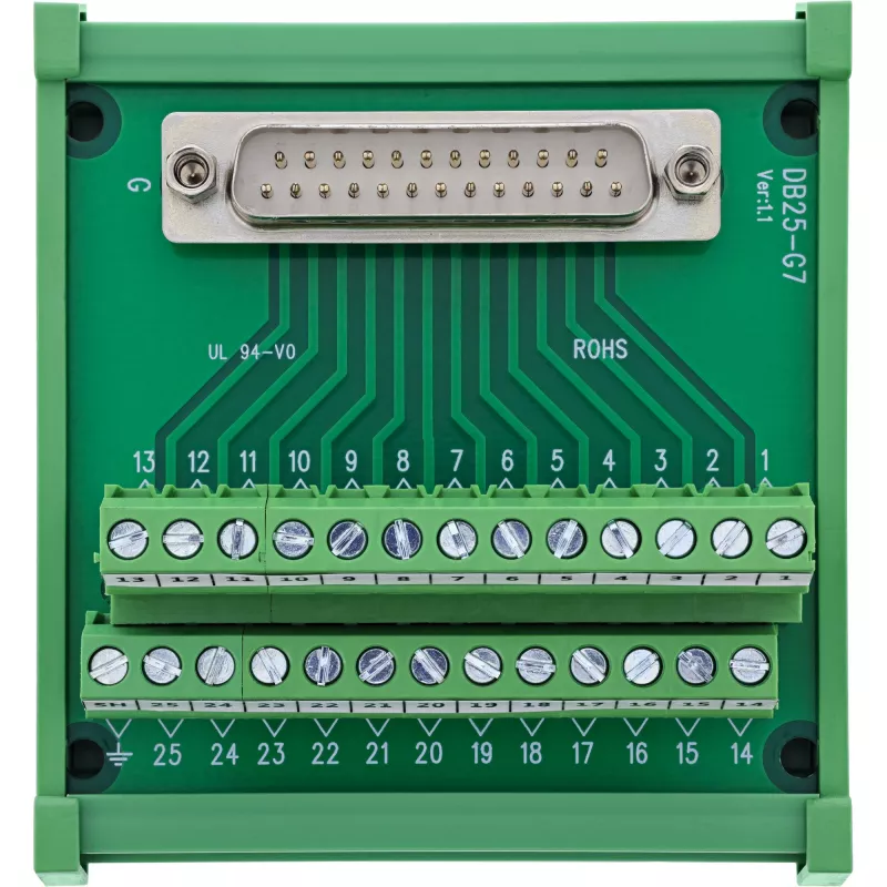 InLine 92502I stieples savienotājs Spaiļu bloks / D-Sub 25 Zaļš
