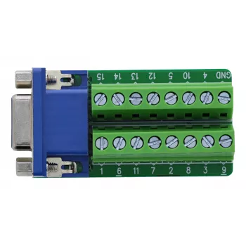 InLine 92503A vadu savienotājs, kontaktu bloks, VGA (HD15), zils, zaļš