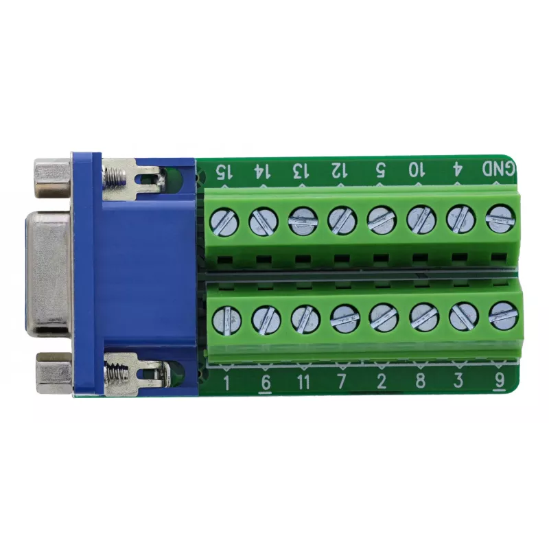InLine 92503A vadu savienotājs, kontaktu bloks, VGA (HD15), zils, zaļš