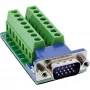 InLine 92503B stieples savienotājs Spaiļu bloks, VGA (HD15) Zils, Zaļš