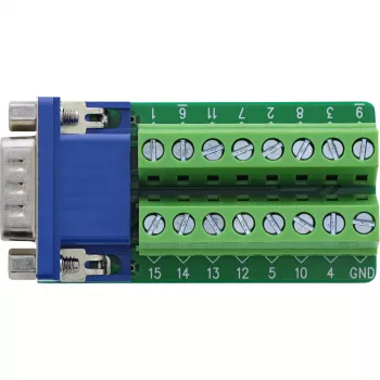InLine 92503B stieples savienotājs Spaiļu bloks, VGA (HD15) Zils, Zaļš
